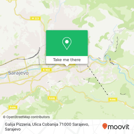 Galija Pizzeria, Ulica Cobanija 71000 Sarajevo map