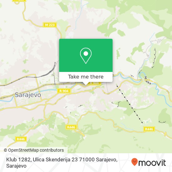 Klub 1282, Ulica Skenderija 23 71000 Sarajevo map