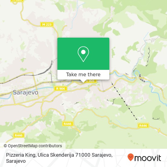 Pizzeria King, Ulica Skenderija 71000 Sarajevo mapa