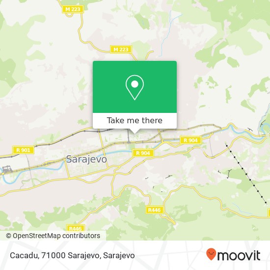 Cacadu, 71000 Sarajevo mapa