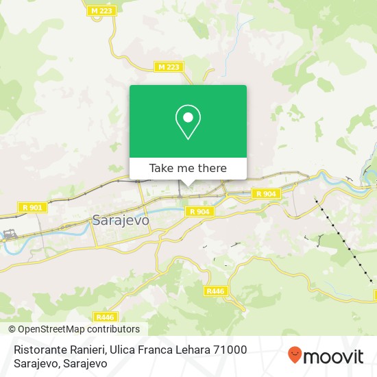 Ristorante Ranieri, Ulica Franca Lehara 71000 Sarajevo mapa