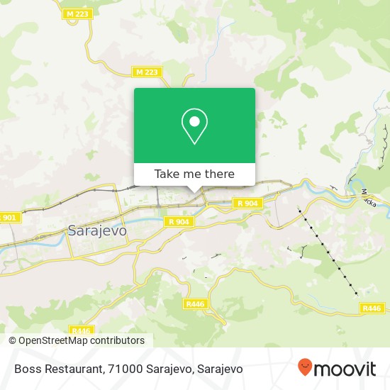 Boss Restaurant, 71000 Sarajevo mapa