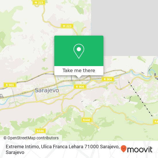 Extreme Intimo, Ulica Franca Lehara 71000 Sarajevo map