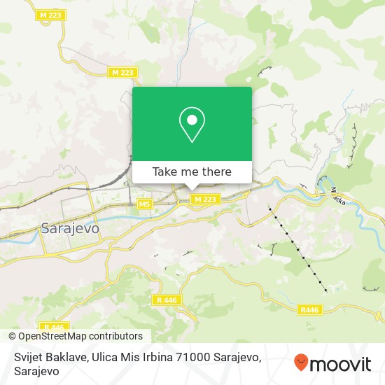 Svijet Baklave, Ulica Mis Irbina 71000 Sarajevo map