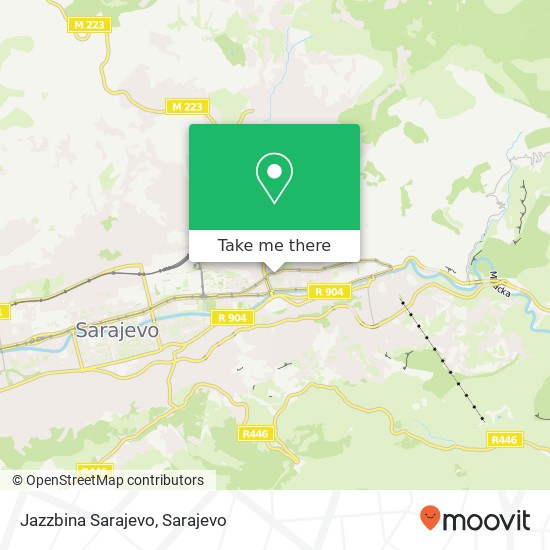 Jazzbina Sarajevo map