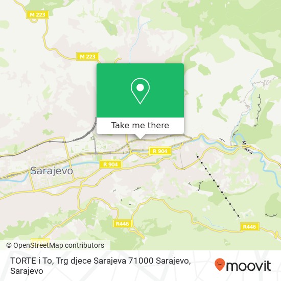 TORTE i To, Trg djece Sarajeva 71000 Sarajevo mapa