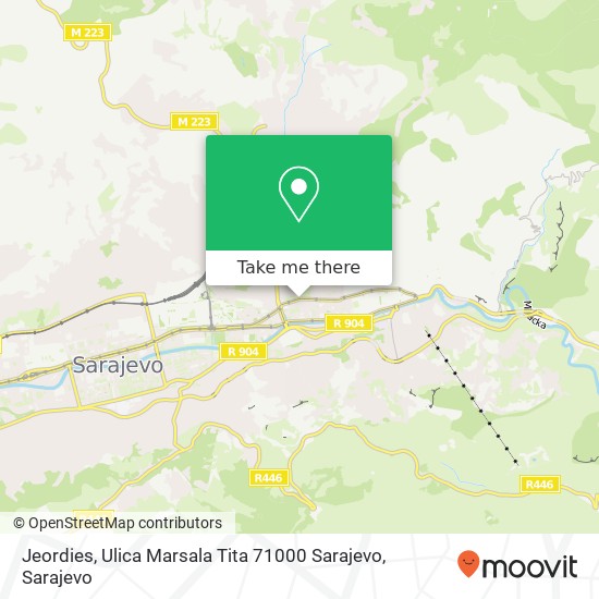 Jeordies, Ulica Marsala Tita 71000 Sarajevo mapa