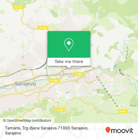 Karta Tamaris, Trg djece Sarajeva 71000 Sarajevo