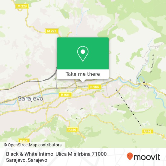 Black & White Intimo, Ulica Mis Irbina 71000 Sarajevo mapa