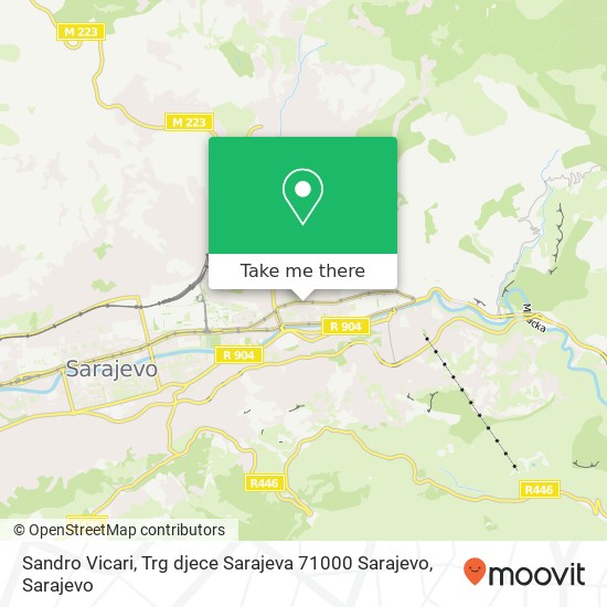 Sandro Vicari, Trg djece Sarajeva 71000 Sarajevo mapa