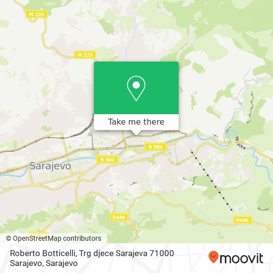 Roberto Botticelli, Trg djece Sarajeva 71000 Sarajevo map