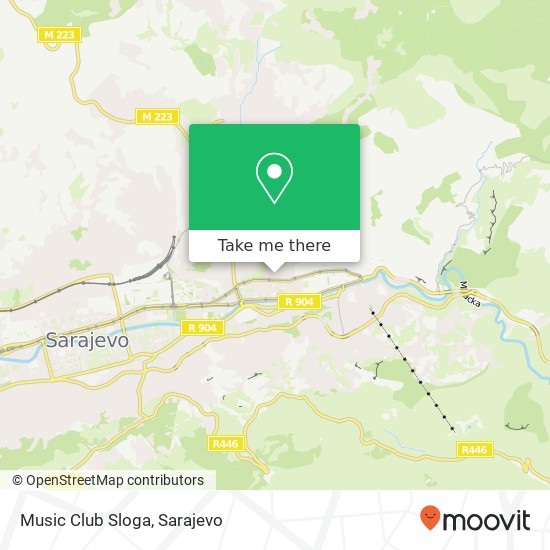 Music Club Sloga mapa