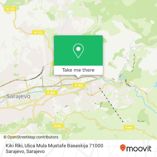 Kiki Riki, Ulica Mula Mustafe Baseskija 71000 Sarajevo mapa