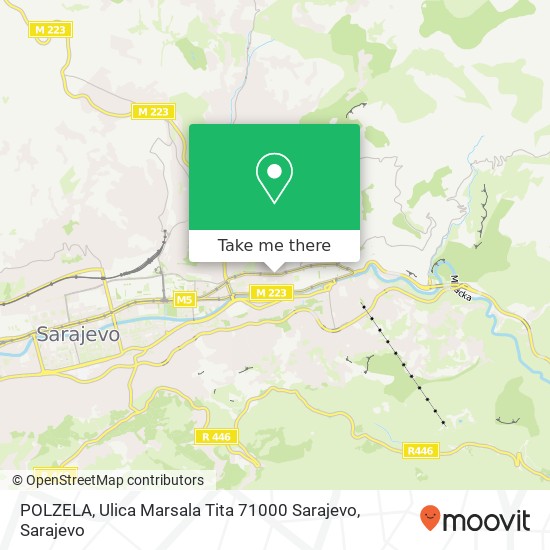 POLZELA, Ulica Marsala Tita 71000 Sarajevo map