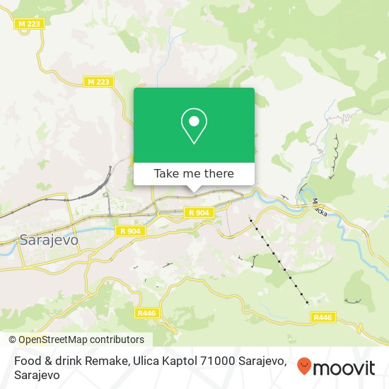 Food & drink Remake, Ulica Kaptol 71000 Sarajevo mapa