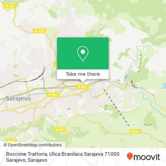 Boccone Trattoria, Ulica Branilaca Sarajeva 71000 Sarajevo mapa