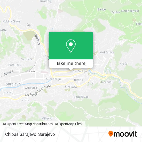 Chipas Sarajevo map