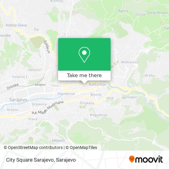 City Square Sarajevo map