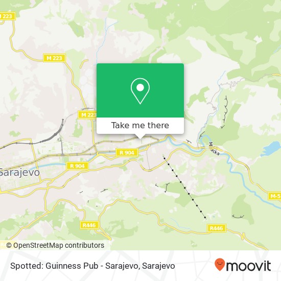 Spotted: Guinness Pub - Sarajevo map