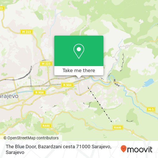 The Blue Door, Bazardzani cesta 71000 Sarajevo map