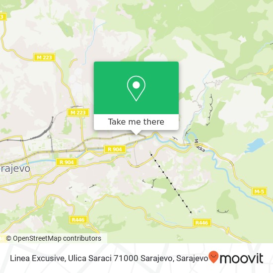 Linea Excusive, Ulica Saraci 71000 Sarajevo mapa