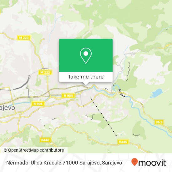 Nermado, Ulica Kracule 71000 Sarajevo mapa