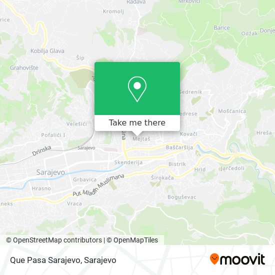 Que Pasa Sarajevo map