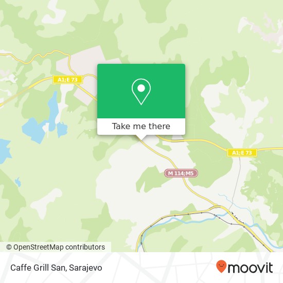 Caffe Grill San, Rakovicka cesta 71240 Hadzici mapa
