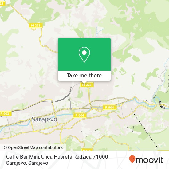 Caffe Bar Mini, Ulica Husrefa Redzica 71000 Sarajevo map