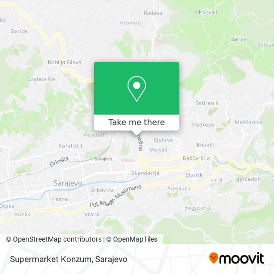 Supermarket Konzum map