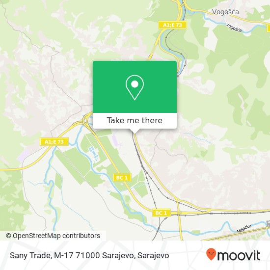 Sany Trade, M-17 71000 Sarajevo mapa