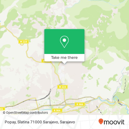 Popay, Slatina 71000 Sarajevo map
