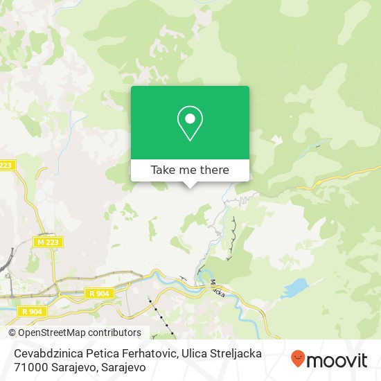 Cevabdzinica Petica Ferhatovic, Ulica Streljacka 71000 Sarajevo mapa