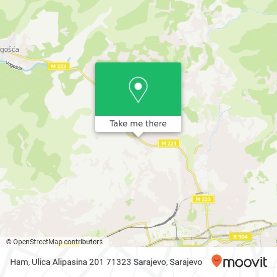 Ham, Ulica Alipasina 201 71323 Sarajevo map