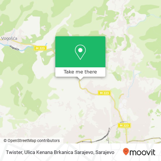 Twister, Ulica Kenana Brkanica Sarajevo mapa