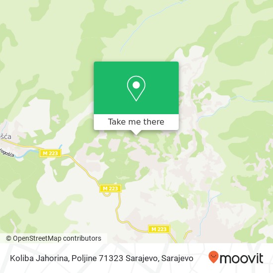 Koliba Jahorina, Poljine 71323 Sarajevo map