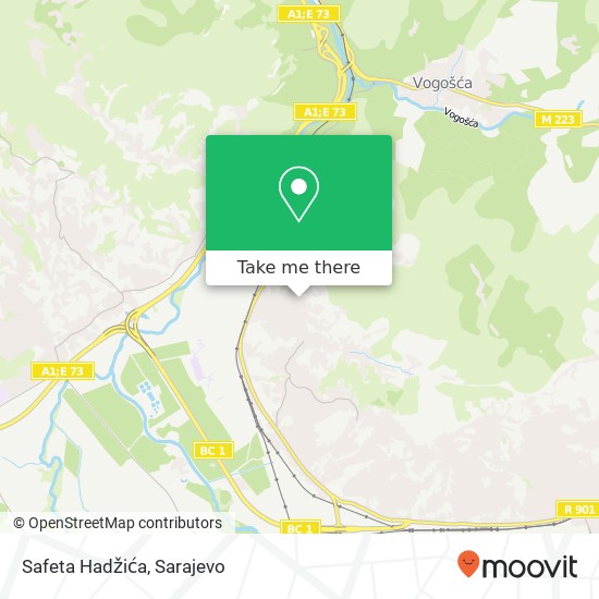 Safeta Hadžića map