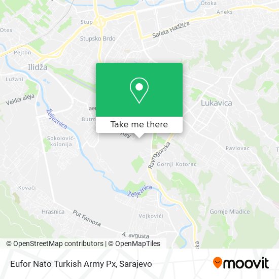 Eufor Nato Turkish Army Px mapa