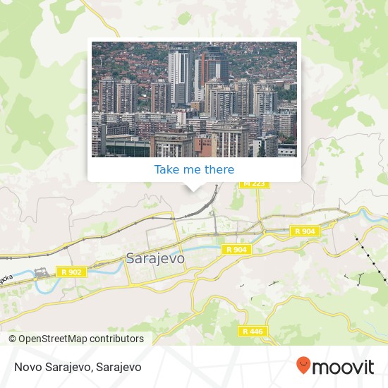 Novo Sarajevo map
