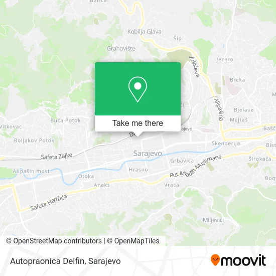 Autopraonica Delfin map