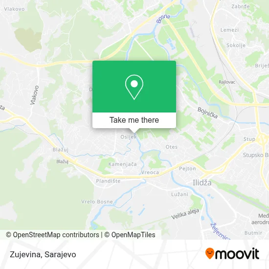 Zujevina map