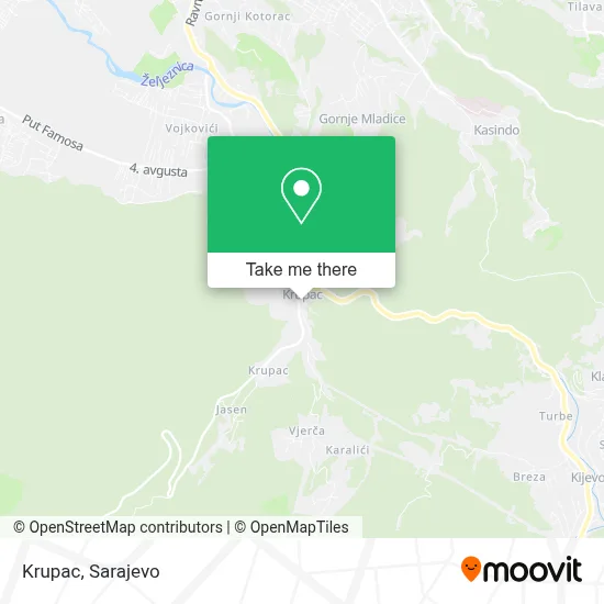 Krupac mapa