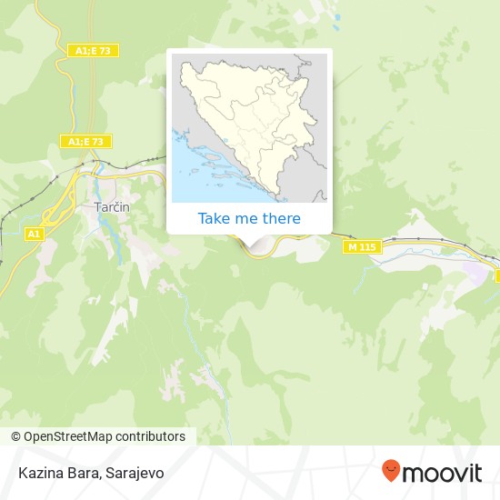 Kazina Bara mapa