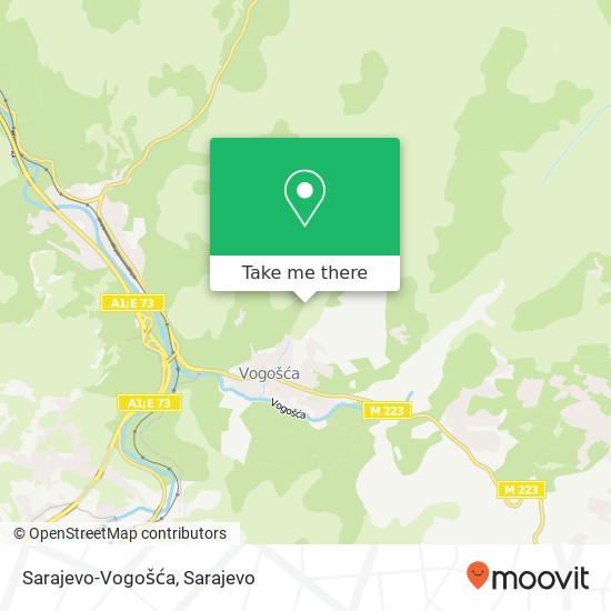 Sarajevo-Vogošća map