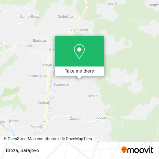 Breza mapa