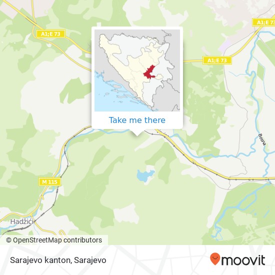 Sarajevo kanton map