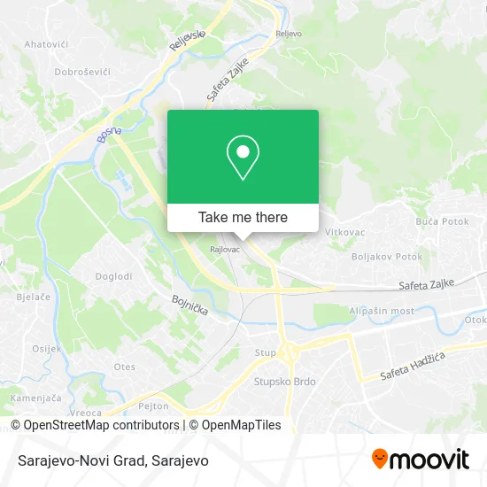 Sarajevo-Novi Grad map