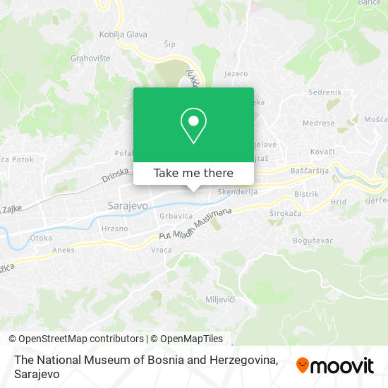 The National Museum of Bosnia and Herzegovina map