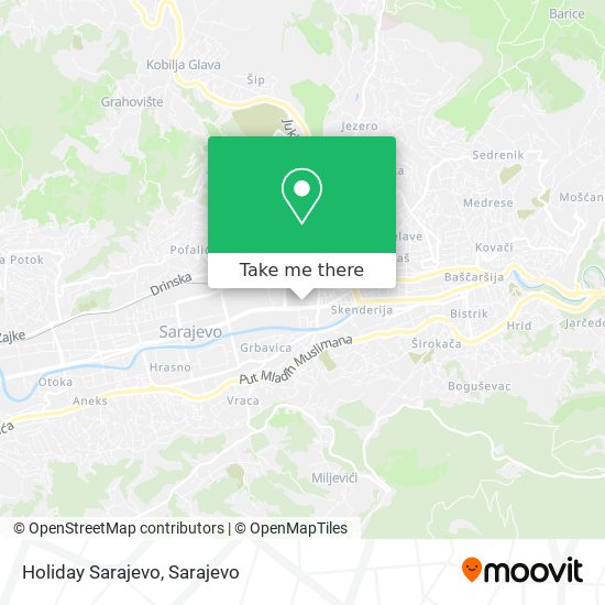 Holiday Sarajevo map