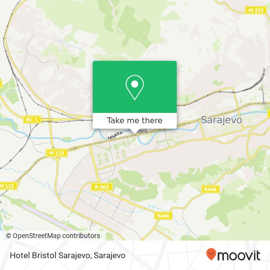 Hotel Bristol Sarajevo map